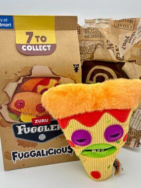 Fuggler Fuggalicious PIZZA Funny Ugly Monster 9" Collectible Stuffed Plush Toy